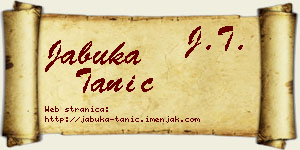 Jabuka Tanić vizit kartica